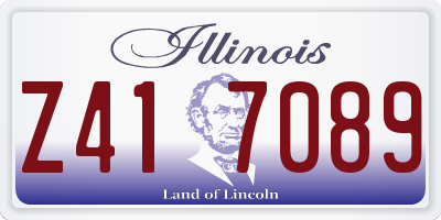 IL license plate Z417089