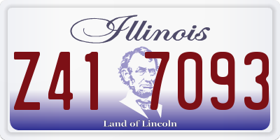 IL license plate Z417093