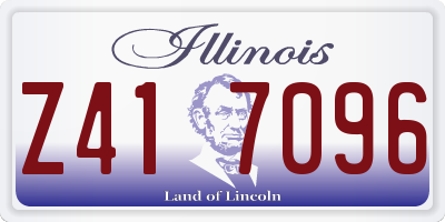 IL license plate Z417096