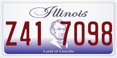 IL license plate Z417098