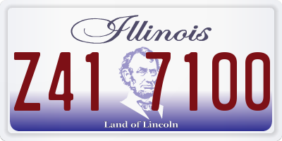 IL license plate Z417100