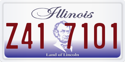 IL license plate Z417101