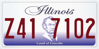 IL license plate Z417102