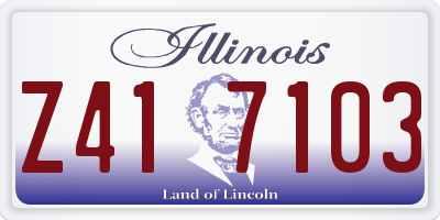 IL license plate Z417103
