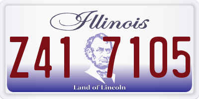 IL license plate Z417105