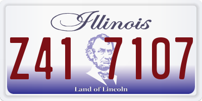 IL license plate Z417107