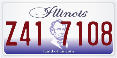 IL license plate Z417108