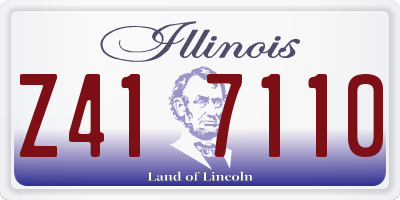IL license plate Z417110