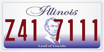 IL license plate Z417111