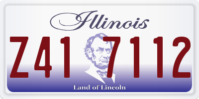 IL license plate Z417112