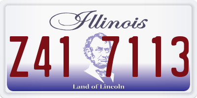IL license plate Z417113