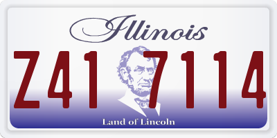 IL license plate Z417114