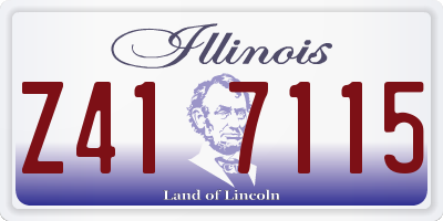 IL license plate Z417115