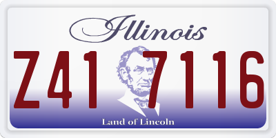 IL license plate Z417116