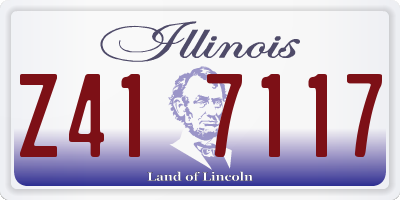 IL license plate Z417117