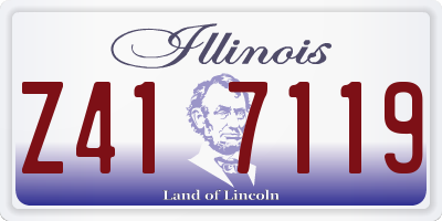 IL license plate Z417119