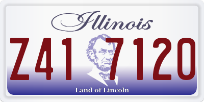 IL license plate Z417120