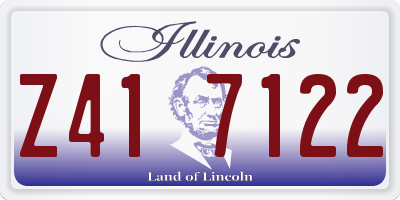 IL license plate Z417122