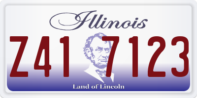 IL license plate Z417123
