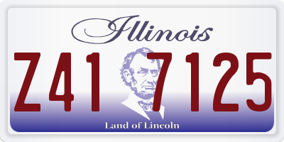 IL license plate Z417125