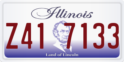 IL license plate Z417133