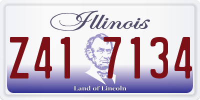 IL license plate Z417134