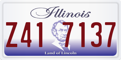IL license plate Z417137