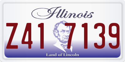 IL license plate Z417139