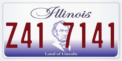 IL license plate Z417141