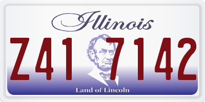 IL license plate Z417142