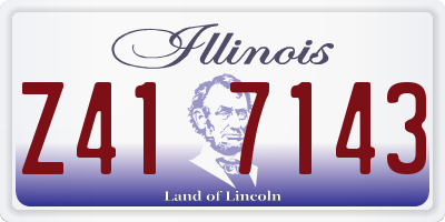 IL license plate Z417143