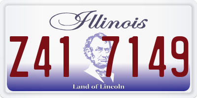 IL license plate Z417149