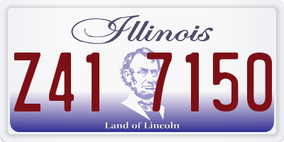 IL license plate Z417150