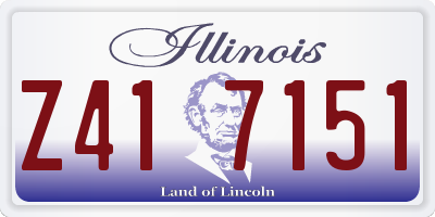 IL license plate Z417151