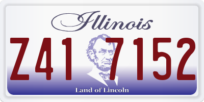 IL license plate Z417152