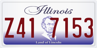 IL license plate Z417153