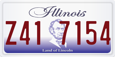 IL license plate Z417154