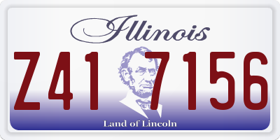 IL license plate Z417156