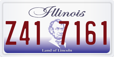 IL license plate Z417161