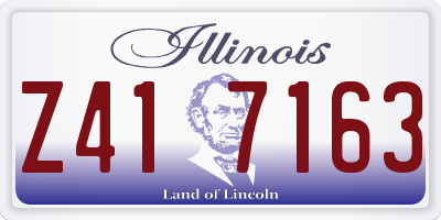 IL license plate Z417163