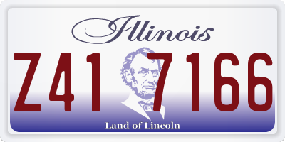 IL license plate Z417166