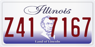 IL license plate Z417167