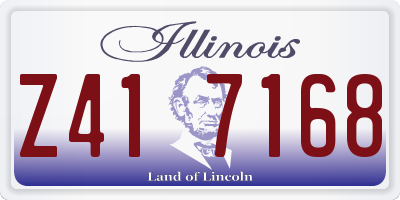 IL license plate Z417168
