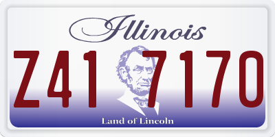 IL license plate Z417170