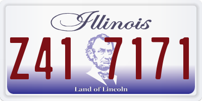IL license plate Z417171