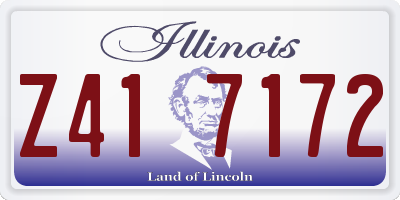 IL license plate Z417172