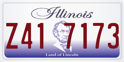 IL license plate Z417173