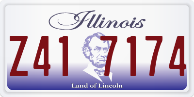 IL license plate Z417174