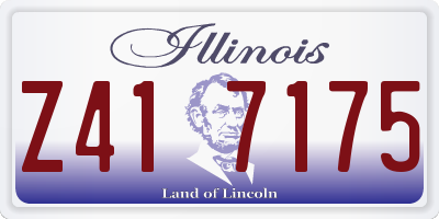 IL license plate Z417175
