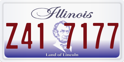 IL license plate Z417177